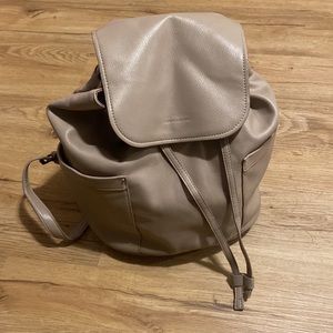 Elizabeth and James leather cream backpack purse